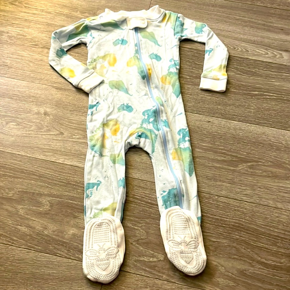 Footed zip pajama baby girl